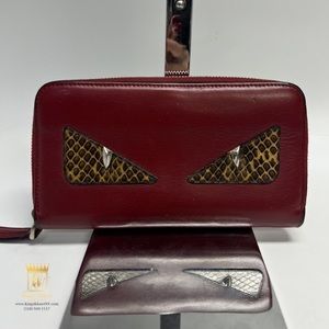 Fendi bugs wrap around wallet